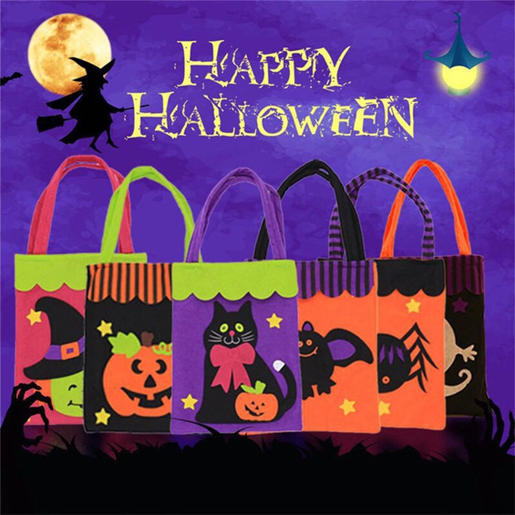 Borsa quadrata per bambini, decorazione creativa di Halloween, cartone animato, caramelle, consegna in stile casuale, Cartoon Candy Tote