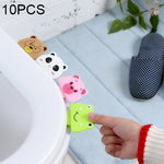 10 pezzi simpatico cartone animato portatile comodo coperchio WC menzione set WC, consegna in stile casuale, Cute Cartoon Toilet Lid Device