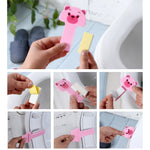 10 pezzi simpatico cartone animato portatile comodo coperchio WC menzione set WC, consegna in stile casuale, Cute Cartoon Toilet Lid Device