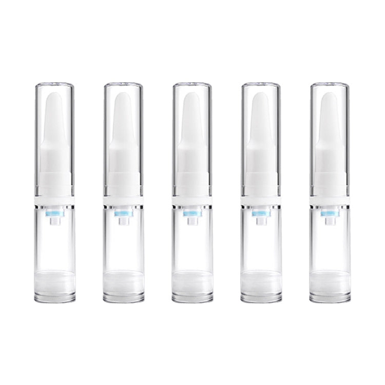Contenitori per bottiglie con pompa in plastica ricaricabili portatili vuoti trasparenti da 5 pezzi, 5 ml, 5ml