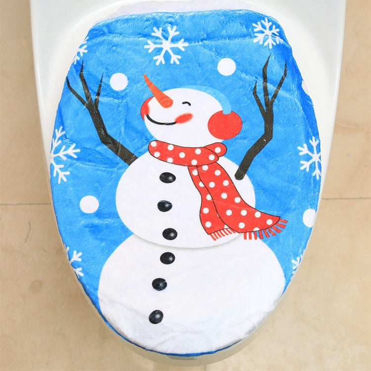 Copriwater con decorazione natalizia fantasia, dimensioni: 48 x 43 cm, Hat Snowman, Tree Branch Snowman