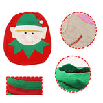 Fantasia natalizia Decorazione Happy Santa Elf Copriwater Tappeto Set da bagno, Elf