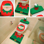 Fantasia natalizia Decorazione Happy Santa Elf Copriwater Tappeto Set da bagno, Elf