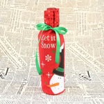 Borsa per bottiglia di vino champagne con decorazione per la tavola di Natale con pupazzo di neve, Snowman 1