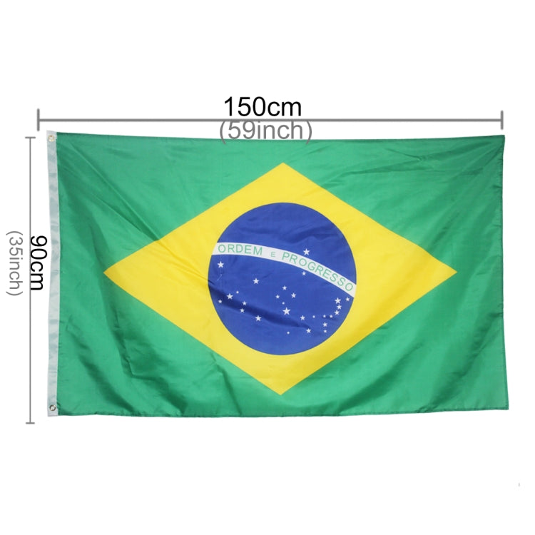 Materiale poliestere Bandiera Brasile, dimensioni: 150 * 90 cm, Brazil Flag
