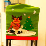 Decorazione tavola e sedia Natale in tessuto felpato 57x46 cm