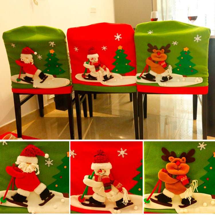 Decorazione tavola e sedia Natale in tessuto felpato 57x46 cm