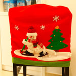 Decorazione tavola e sedia Natale in tessuto felpato 57x46 cm
