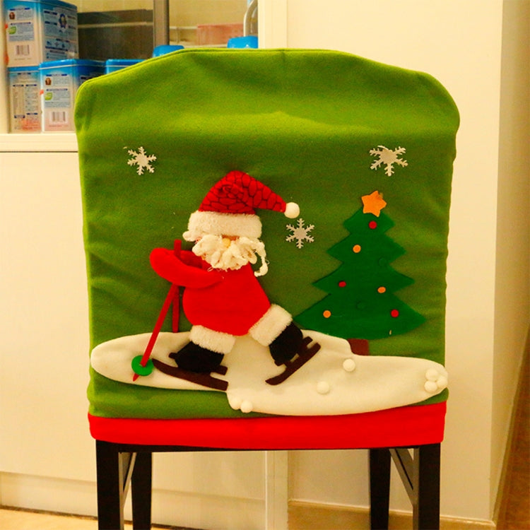 Decorazione tavola e sedia Natale in tessuto felpato 57x46 cm