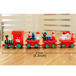 Decorazione della tavola da pranzo di Natale, treni in legno Bambini Asilo Decorazione natalizia Ornamenti Regali, Green, Red