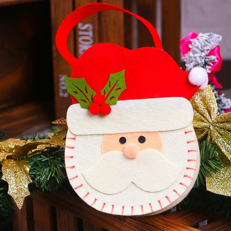 Borsa regalo Babbo Natale in tessuto non tessuto 21x15 cm