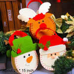 Borsa regalo Babbo Natale in tessuto non tessuto 21x15 cm