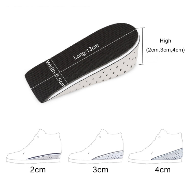 5 paia di scarpe con inserto per tallone rinforzato, cuscino per cuscino, altezza dell'arco, aumento della mezza soletta, altezza: 4 cm, Height: 4cm