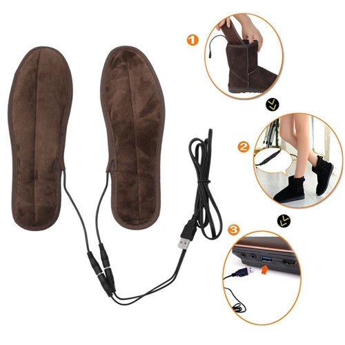 Le solette riscaldate elettriche USB mantengono i piedi caldi con cavo USB e adattatore di alimentazione, dimensioni: 39-40 iarde, Size: 39-40yard