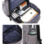 Borsa per studenti con zaino per spalle per computer portatile in tela multifunzionale universale per 13-15 pollici, dimensioni: 36x25x10 cm