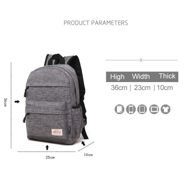 Borsa per studenti con zaino per spalle per computer portatile in tela multifunzionale universale per 13-15 pollici, dimensioni: 36x25x10 cm