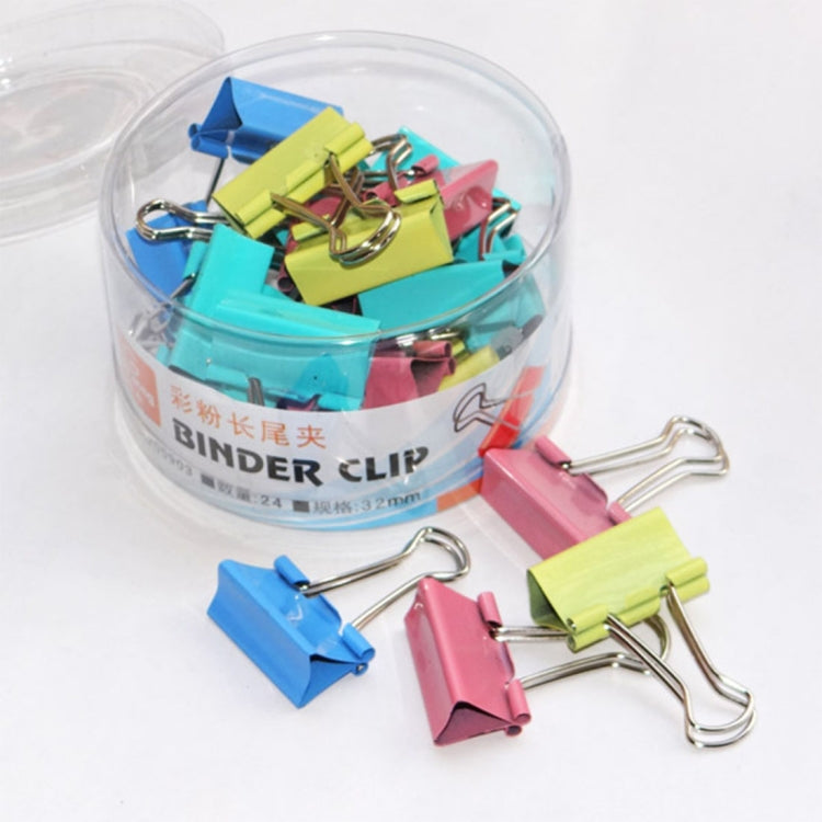 Clip per file con clip in ferro da 24 pezzi/scatola, consegna colore casuale, 3 Box Long Tail Ticket Clip