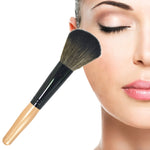 Strumenti per trucco con pennello per fard in polvere con manico in legno, testa morbida, buffer