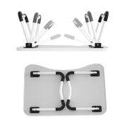 Scrivania portatile pieghevole regolabile con gambe antiscivolo a forma di W. Scrivania per laptop con slot per schede, with Card Slot