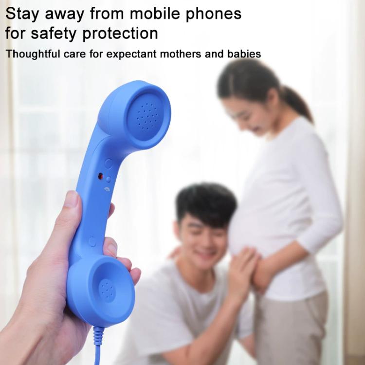 Ricevitore per telefono cellulare retrò anti-radiazioni con microfono e connettore Type-C, Type-C