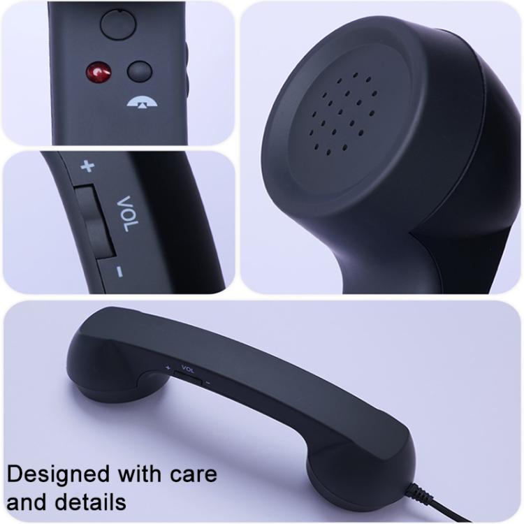 Ricevitore per telefono cellulare retrò anti-radiazioni con microfono e connettore Type-C, Type-C