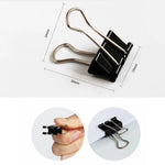 100 clip in metallo nero da 19 mm per ufficio