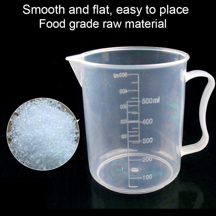 Boccetta in plastica PP a sezione sottile da 500 ml, misurino digitale, scala cilindrica, misura strumenti da laboratorio in vetro, 500ml Measuring Cup