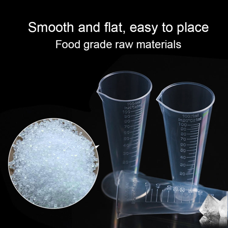 10 PZ 100 ml Boccetta di plastica PP per uso alimentare Cono digitale Misurino Cilindro Bilancia Misura strumenti di laboratorio di vetro da laboratorio, 100ml