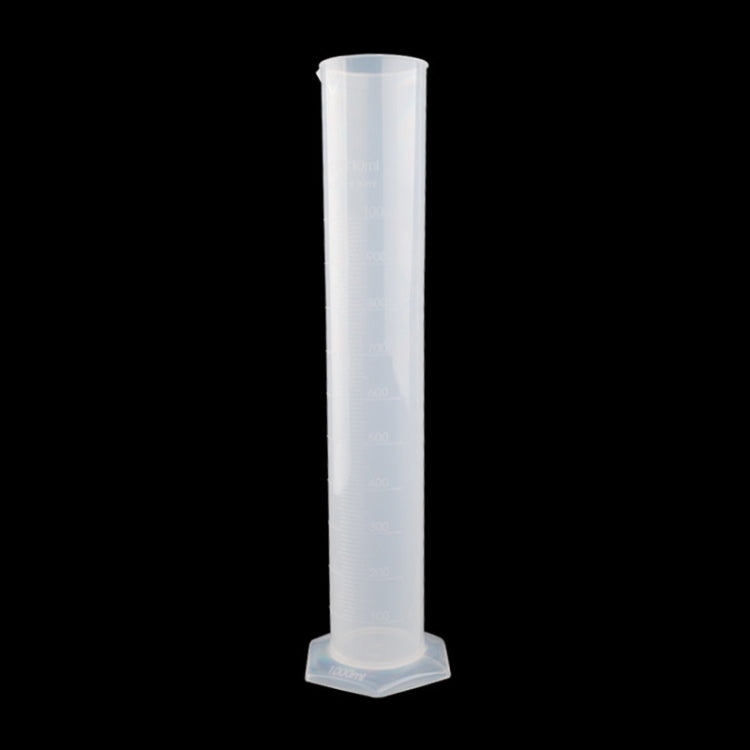 Cilindro graduato con beccuccio in plastica PP da 1000 ml con base esagonale, 1000ml