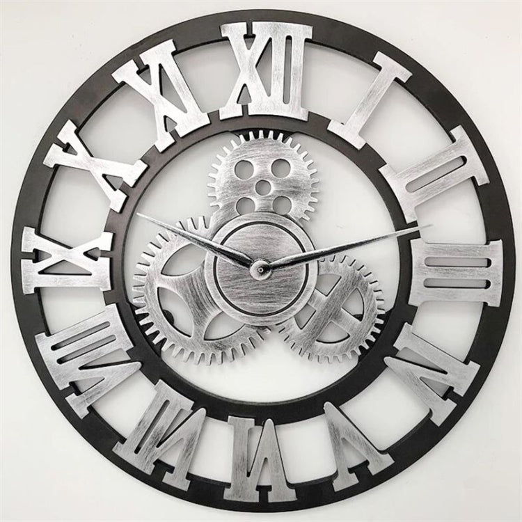 Orologio da parete con numero di Roma, retro, rotondo, in legno, su un solo lato, diametro: 35 cm, Rome Number 35cm, Rome Number  35cm