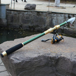 Canna da pesca portatile in carbonio 2,1 m