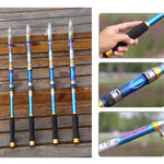Canna da pesca portatile in carbonio 2,1 m
