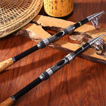 Canna da pesca portatile in carbonio 2,1 m