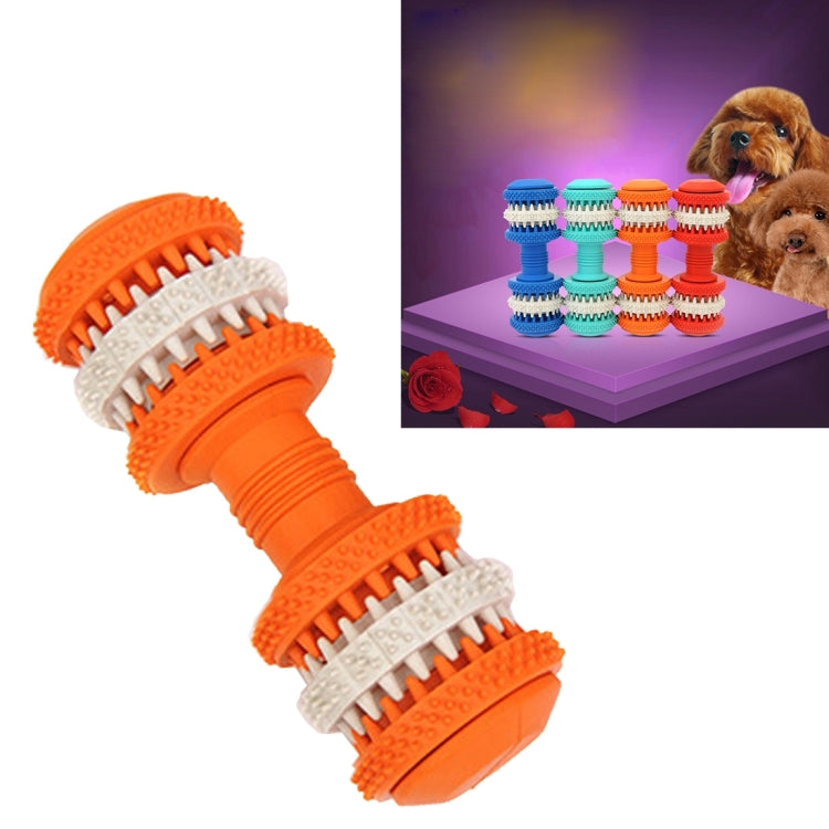 Giocattolo per cani per animali domestici Pulizia dei denti Manubri da masticare Forma di giocattoli in gomma morbida non tossica, misura grande, lunghezza: 15 cm, 15cm (Orange), 15cm(Blue), 15cm (Red), 15cm (Baby Blue)
