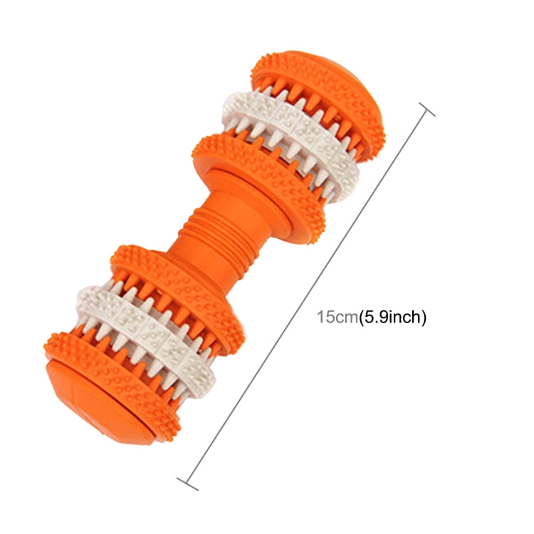 Giocattolo per cani per animali domestici Pulizia dei denti Manubri da masticare Forma di giocattoli in gomma morbida non tossica, misura grande, lunghezza: 15 cm, 15cm (Orange), 15cm(Blue), 15cm (Red), 15cm (Baby Blue)