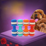 Giocattolo per cani per animali domestici Pulizia dei denti Manubri da masticare Forma di giocattoli in gomma morbida non tossica, misura grande, lunghezza: 15 cm, 15cm (Orange), 15cm(Blue), 15cm (Red), 15cm (Baby Blue)