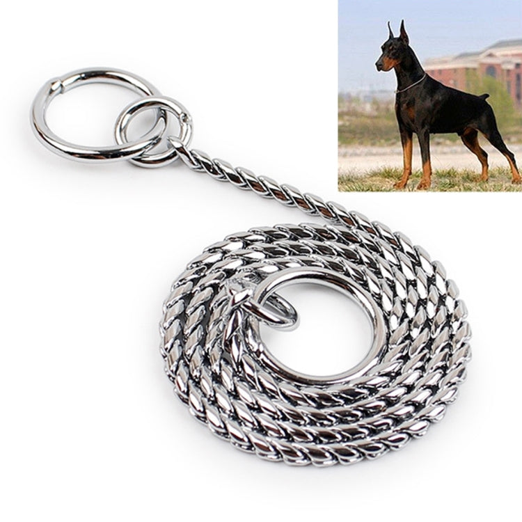 Collari per animali domestici con catena P da 35 cm. Tracolla per animali domestici. Collare per cani. Catena a serpente. Catena per cani. Collare per cani a catena in metallo solido, 35cm x 2mm