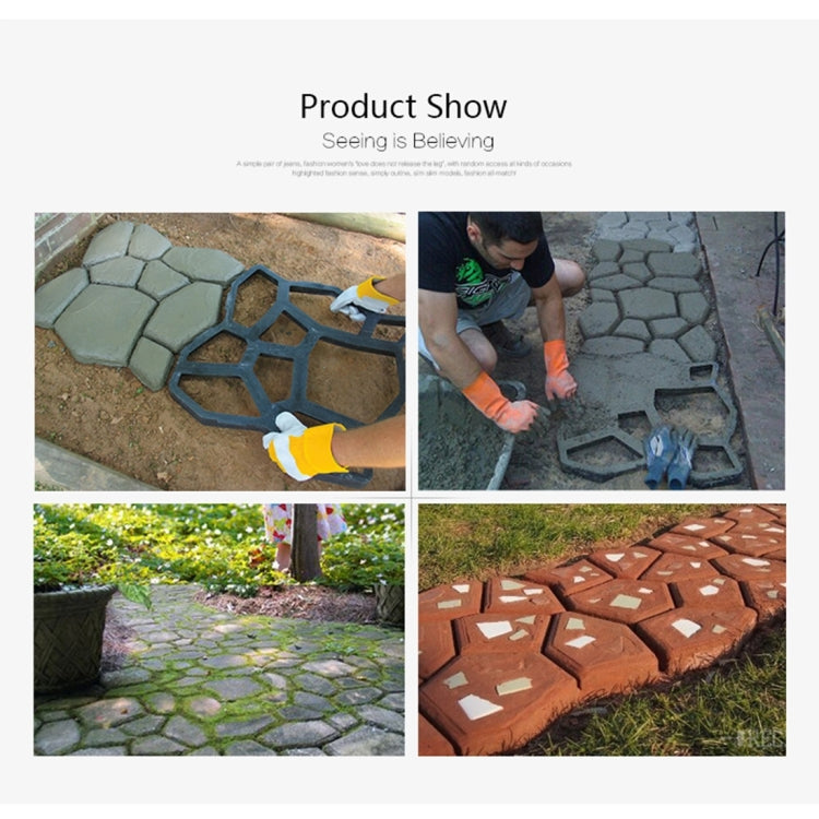 Stampo per strada in cemento manuale, stampo in plastica, stampo per pavimentazione da giardino fai da te, Garden Pavement Mold