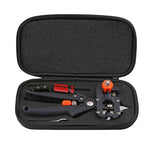 Set di strumenti per innesto professionale Forbici da potatura Macchina per innesto per piantine Dispositivo per innesto con tre lame, un coltello a croce, una chiave inglese, Black