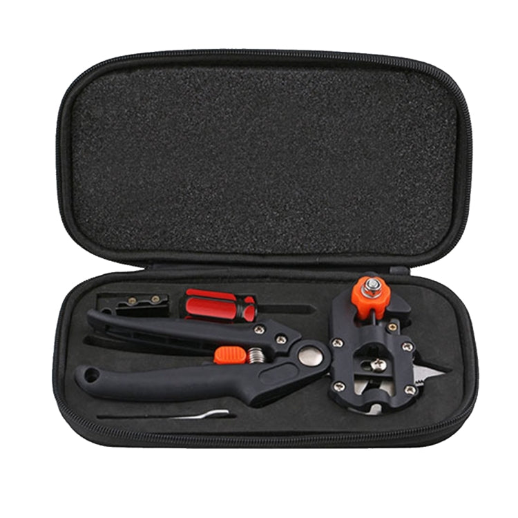 Set di strumenti per innesto professionale Forbici da potatura Macchina per innesto per piantine Dispositivo per innesto con tre lame, un coltello a croce, una chiave inglese, Black