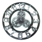 Orologio da parete con numeri arabi, retro, rotondo, in legno, su un solo lato, diametro: 30 cm, Number 30cm