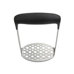 Schiacciapatate manuale in acciaio inossidabile con zucca e patate con manico orizzontale ampio ed ergonomico, Single layer stainless