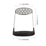 Schiacciapatate manuale in acciaio inossidabile con zucca e patate con manico orizzontale ampio ed ergonomico, Single layer stainless