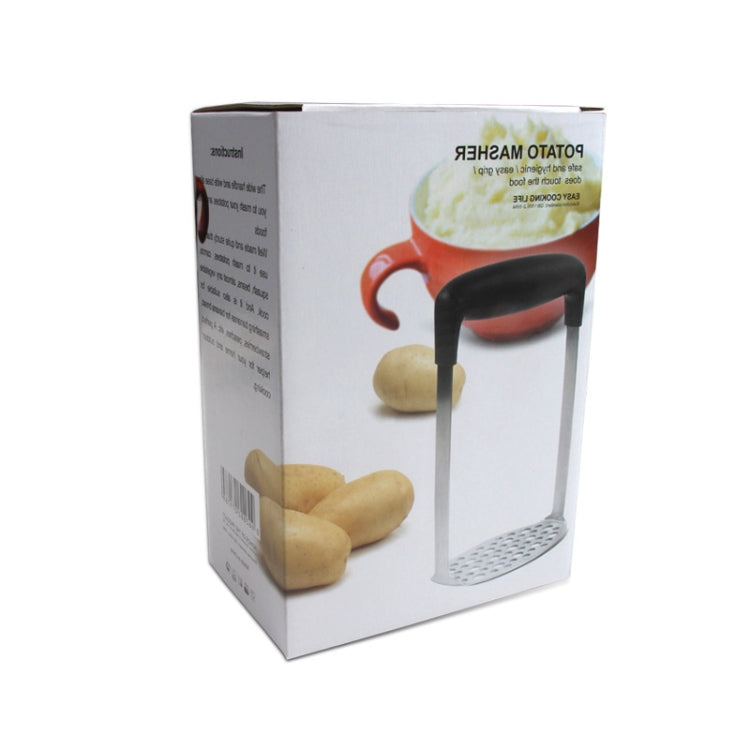 Schiacciapatate manuale in acciaio inossidabile con zucca e patate con manico orizzontale ampio ed ergonomico, Single layer stainless