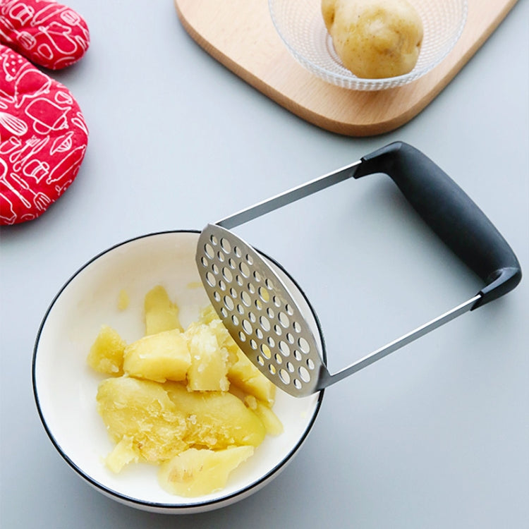 Schiacciapatate manuale in acciaio inossidabile con zucca e patate con manico orizzontale ampio ed ergonomico, Single layer stainless