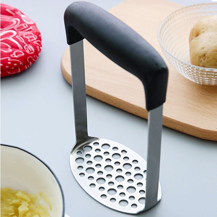 Schiacciapatate manuale in acciaio inossidabile con zucca e patate con manico orizzontale ampio ed ergonomico, Single layer stainless