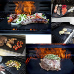 Tappetini antiaderenti per barbecue, spessore 0,2 mm, 2 pezzi, dimensioni: 40x33 cm, 2 PCS
