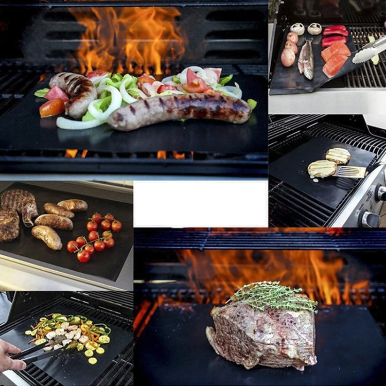 Tappetini antiaderenti per barbecue, spessore 0,2 mm, 2 pezzi, dimensioni: 40x33 cm, 2 PCS
