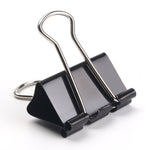Clip metallo nero 51 mm per ufficio 20 pezzi