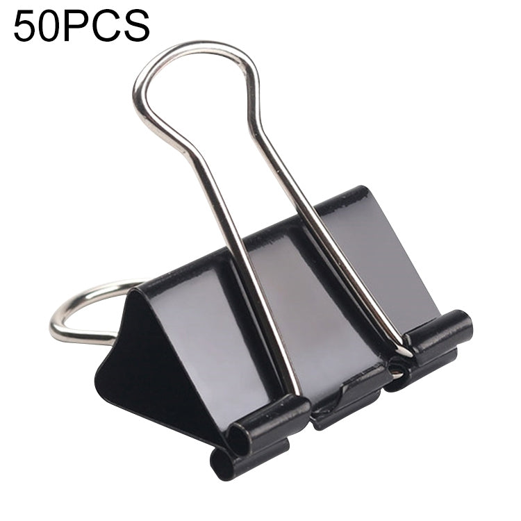 50 clip in metallo nero da 32 mm per note, clip per carta da lettera, rilegatura per ufficio, 50PCS / 32mm